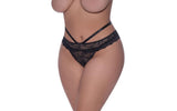Peek-A-Boo Cheeky Panty Black - Naughty by Nature Adult Store