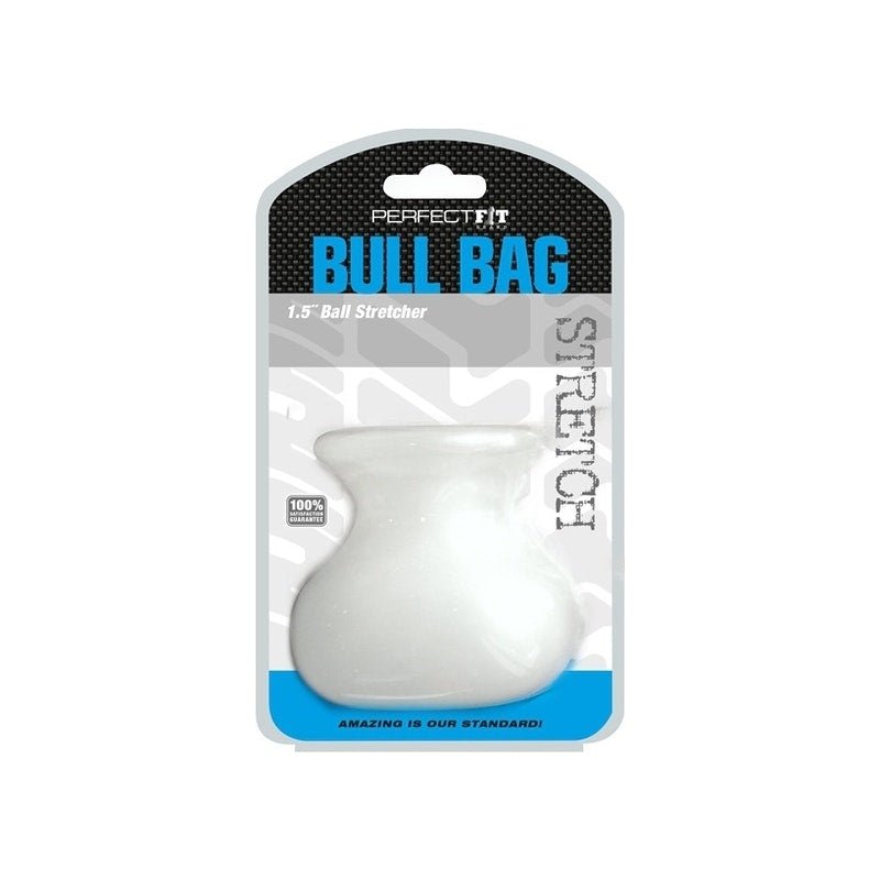PerfectFit Bull Bag XL Clear Ball Stretcher and Weight – SilaSkin TPR - Adult Toys