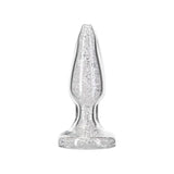 Pillow Talk Fancy Luxurious Glass Anal Plug w Clear Gem - Adult Toys