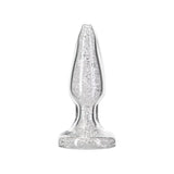 Pillow Talk Fancy Luxurious Glass Anal Plug w Clear Gem - Adult Toys