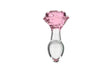 Pillow Talk Rosy Luxurious Glass Anal Plug w Clear Gem - Adult Toys