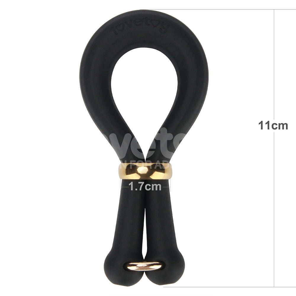 Pinnacle Pro Anyfit Stretcher - Black Adjustable Cock Ring - COCK RINGS