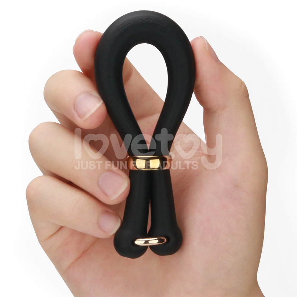 Pinnacle Pro Anyfit Stretcher - Black Adjustable Cock Ring - COCK RINGS
