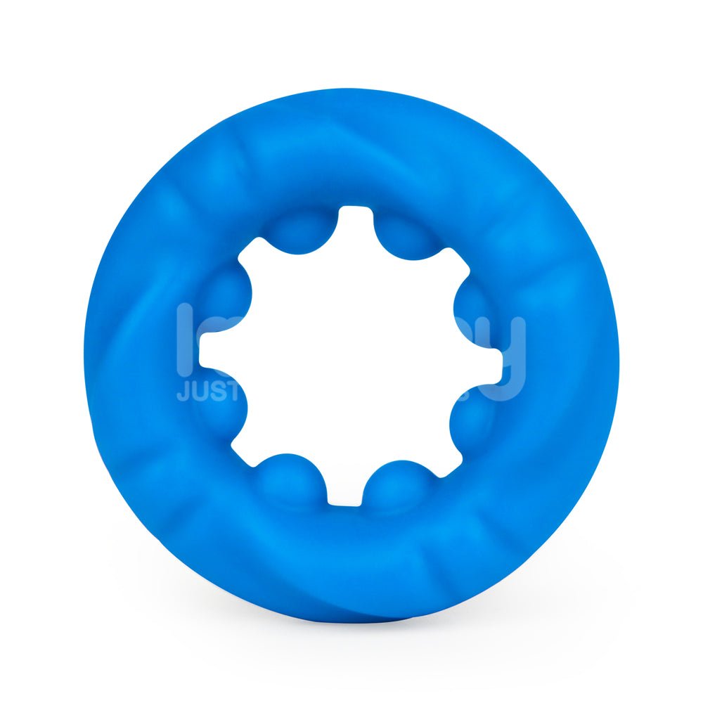 Pinnacle Pro Ridge Bump Stretcher - Blue Cock Ring - COCK RINGS
