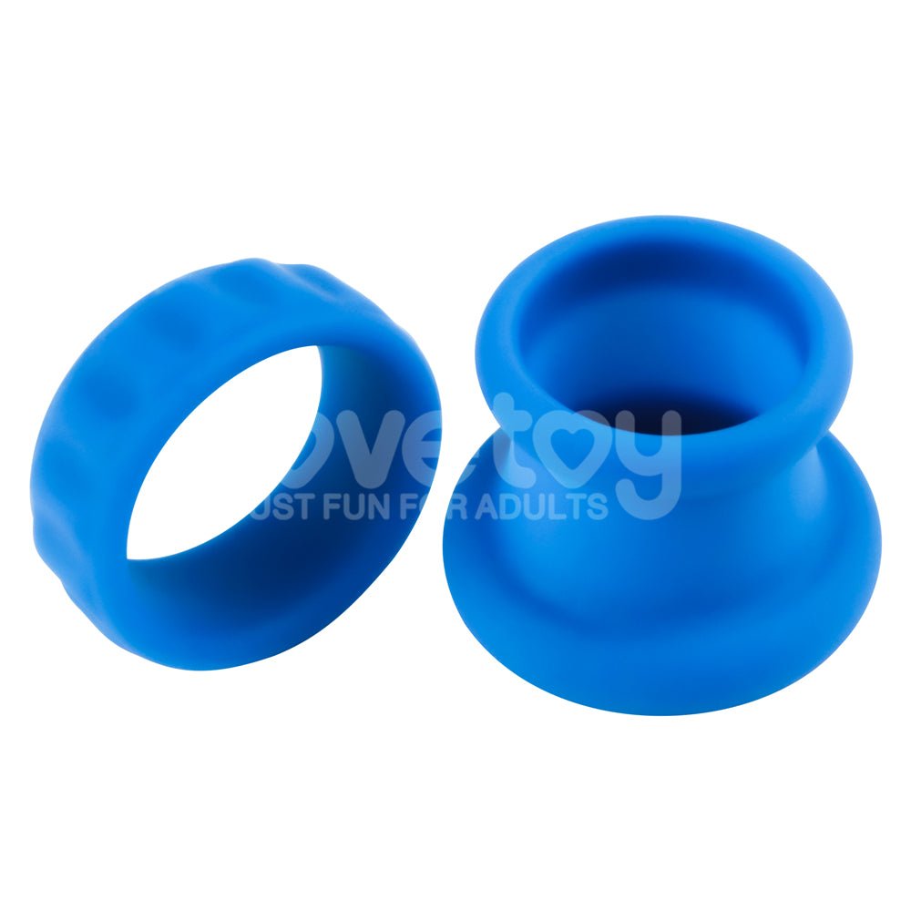 Pinnacle Pro Twin Flex - Blue Cock & Balls Rings - COCK RINGS