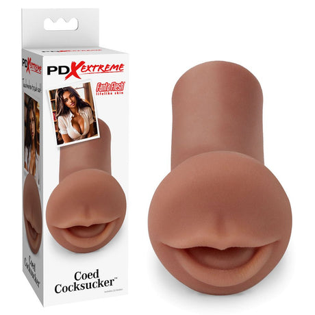 Pipedream Extreme Toyz Coed Cocksucker - Brown Mouth Stroker - MASTURBATORS