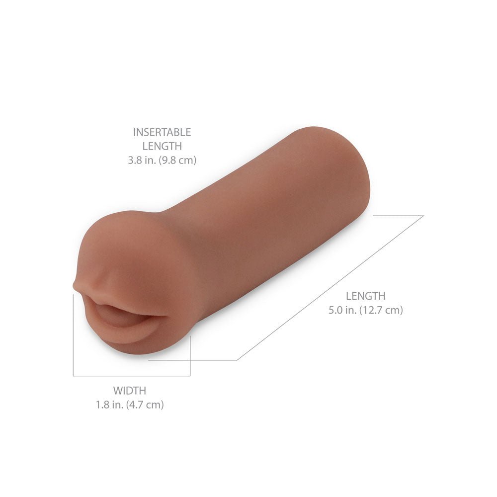 Pipedream Extreme Toyz Coed Cocksucker - Brown Mouth Stroker - MASTURBATORS
