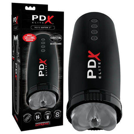 Pipedream Extreme Toyz Elite Motobator 2 - Black USB Rechargeable Powered Masturbator - MASTURBATORS
