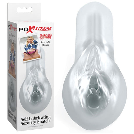 Pipedream Extreme Toyz Self Lubricating Sorority Snatch Clear Vagina Stroker - MASTURBATORS