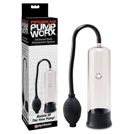 Pipedream Pump Worx Rookie Of The Year Penis Pump - Clear/Black PVC - PUMPS