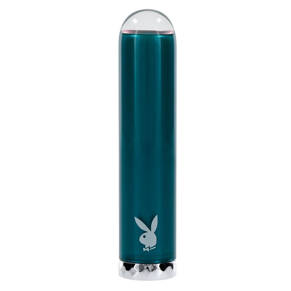 Playboy Pleasure EMERALD - USB Rechargeable Glass Tipped Bullet - BULLETS & EGGS