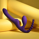 Playboy Pleasure Hug It Out Purple 29 cm USB Rechargeable Strapless Strap On - STRAP - ONS