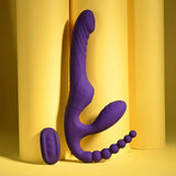 Playboy Pleasure Hug It Out Purple 29 cm USB Rechargeable Strapless Strap On - STRAP - ONS