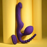 Playboy Pleasure Hug It Out Purple 29 cm USB Rechargeable Strapless Strap On - STRAP - ONS