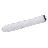 Playboy Pleasure IN A TWIST - White Glass Rechargeable Vibrator - VIBRATORS