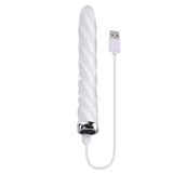 Playboy Pleasure IN A TWIST - White Glass Rechargeable Vibrator - VIBRATORS
