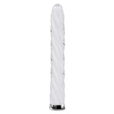 Playboy Pleasure IN A TWIST - White Glass Rechargeable Vibrator - VIBRATORS