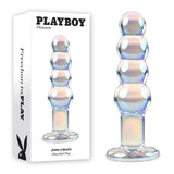Playboy Pleasure JEWELS BEADS - Clear Glass 12 cm Anal Beads - GLASS TOYS