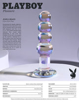 Playboy Pleasure JEWELS BEADS - Clear Glass 12 cm Anal Beads - GLASS TOYS