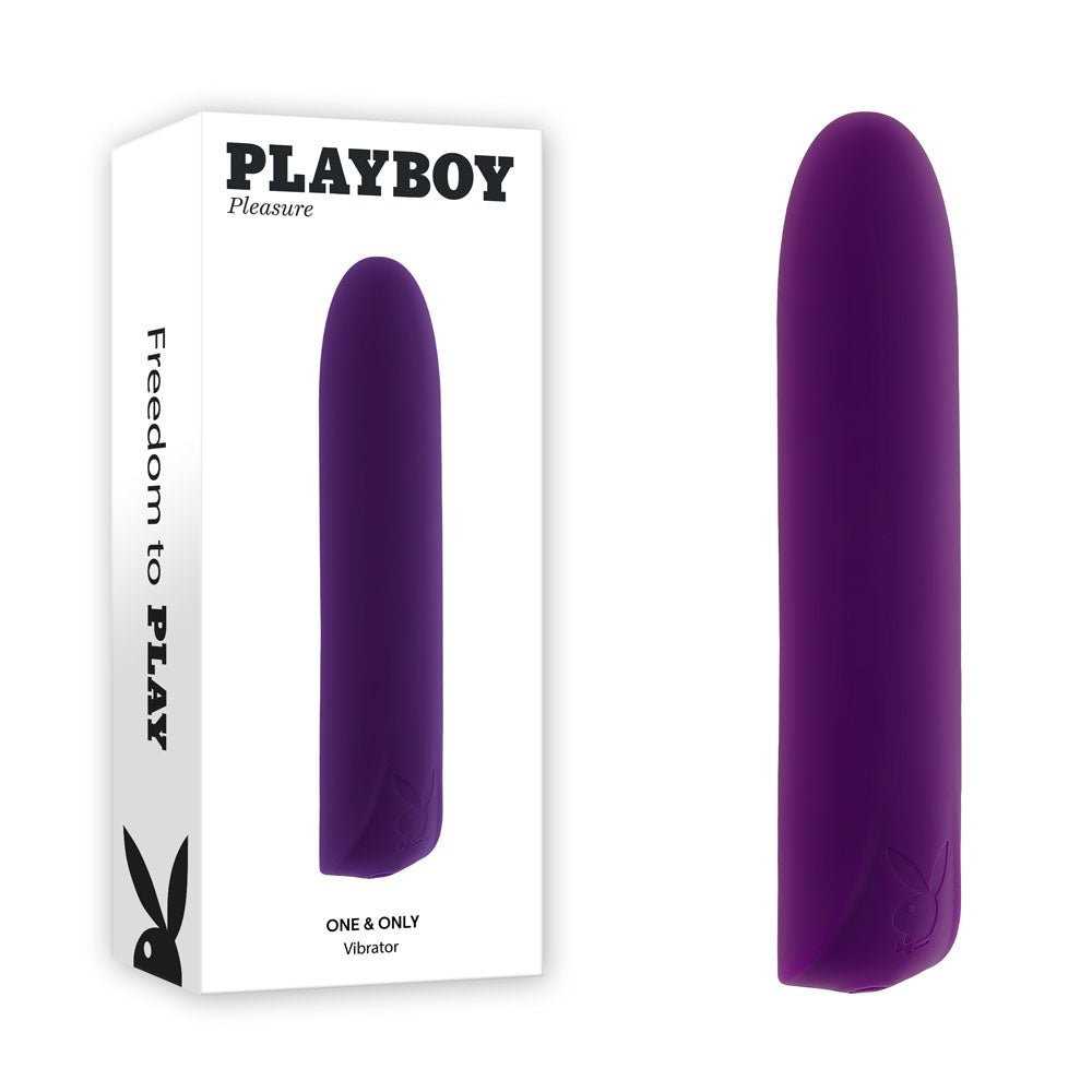 Playboy Pleasure ONE & ONLY - Purple 12 cm USB Rechargeable Bullet - BULLETS & EGGS