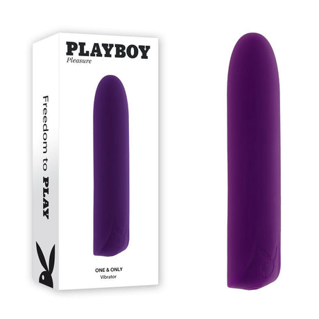 Playboy Pleasure ONE & ONLY - Purple 12 cm USB Rechargeable Bullet - BULLETS & EGGS