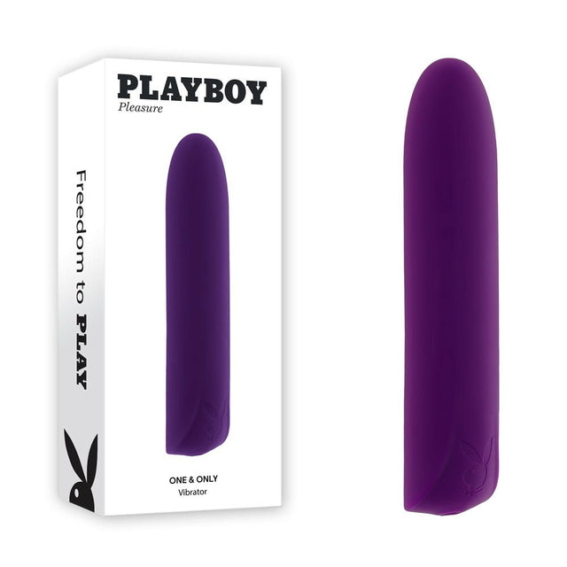 Playboy Pleasure ONE & ONLY - Purple 12 cm USB Rechargeable Bullet - BULLETS & EGGS