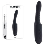 Playboy Pleasure Overdrive USB Rechargeable Thrusting Vibrator Black - VIBRATORS
