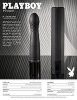 Playboy Pleasure PLEASURE ZONE - Black 21.4 cm Rechargeable Vibrator with USB Charging Dock - VIBRATORS
