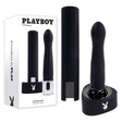 Playboy Pleasure PLEASURE ZONE - Black 21.4 cm Rechargeable Vibrator with USB Charging Dock - VIBRATORS