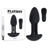 Playboy Pleasure Rim Shot Black USB Rechargeable Vibrating Butt Plug 11.4 cm - ANAL TOYS