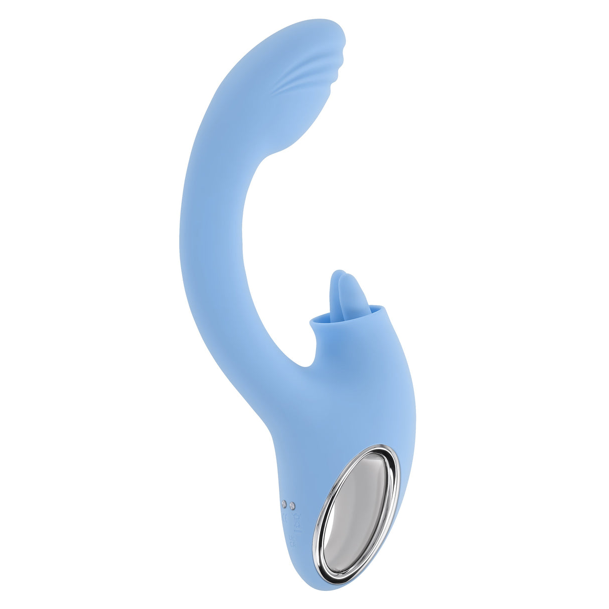 Playboy Pleasure SAPPHIRE SKY Vibrator with Double Tongue Stimulator - Naughty by Nature Adult Store