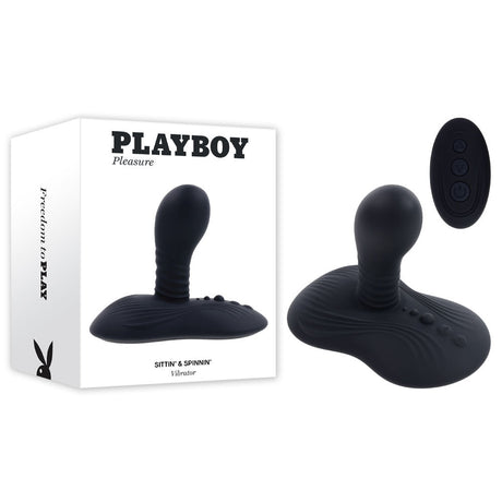 Playboy Pleasure SITTIN & SPINNIN - Spinning Vibrator & Grinder Pad & Remote - VIBRATORS - Naughty by Nature Adult Store