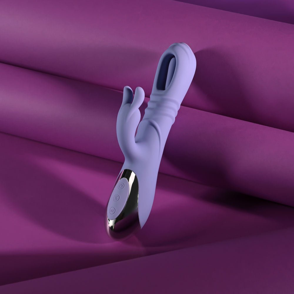 Playboy Pleasure Tap Me In Purple Rabbit Vibrator - VIBRATORS