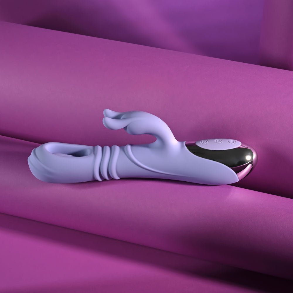 Playboy Pleasure Tap Me In Purple Rabbit Vibrator - VIBRATORS