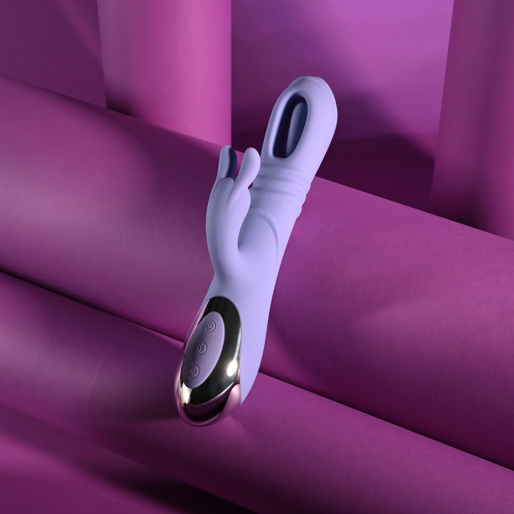 Playboy Pleasure Tap Me In Purple Rabbit Vibrator - VIBRATORS