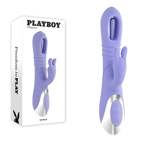 Playboy Pleasure Tap Me In Purple Rabbit Vibrator - VIBRATORS