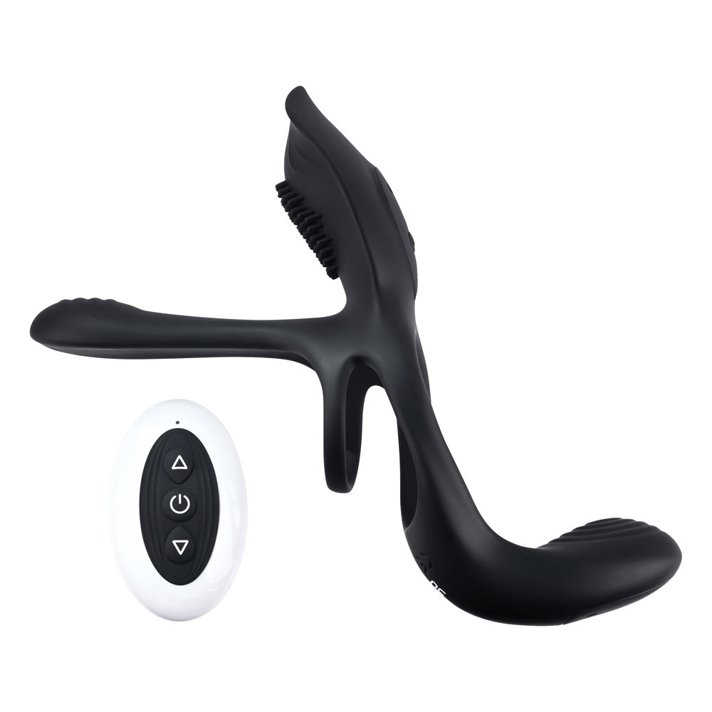 Playboy Pleasure The 3 Way - Vibrating Cock Ring with Wireless Remote - COCK RINGS