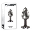 Playboy Pleasure TUX - Small - Metal 7.4 cm Small Butt Plug - Anal Toys