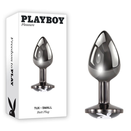 Playboy Pleasure TUX - Small - Metal 7.4 cm Small Butt Plug - Anal Toys