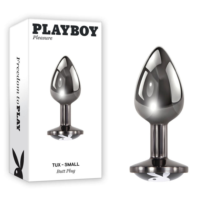 Playboy Pleasure TUX - Small - Metal 7.4 cm Small Butt Plug - Anal Toys