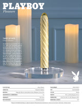 Playboy Pleasure TWIST OF FATE - Yellow Glass Rechargeable Vibrator - VIBRATORS