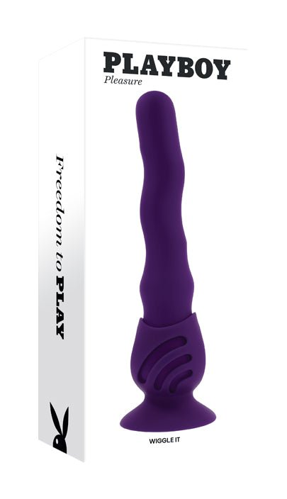 Playboy Pleasure Wiggle It Purple Wiggling Vibrator - VIBRATORS