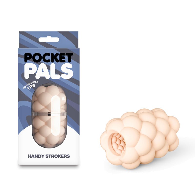 Pocket Pals Bubbles Flesh Mini Stroker for Realistic Manual Pleasure - MASTURBATORS