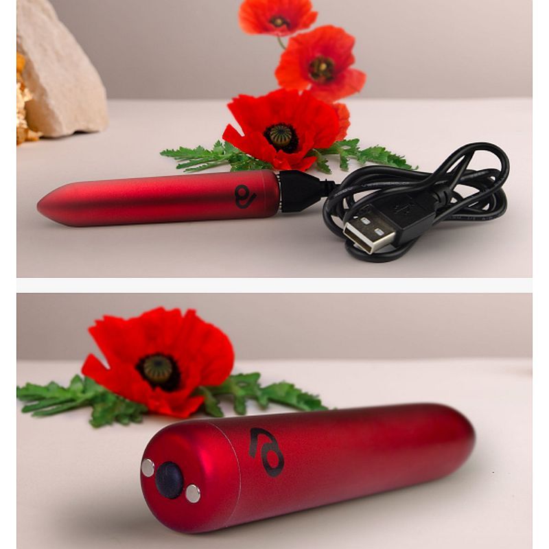 Poppy Red Rechargeable Bullet - Naughty by Nature Adult Store