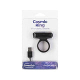 Power Bullet Cosmic Cock Ring w Bullet Black - Adult Toys