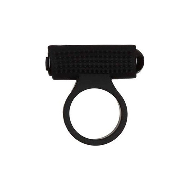 Power Bullet Cosmic Cock Ring w Bullet Black - Adult Toys