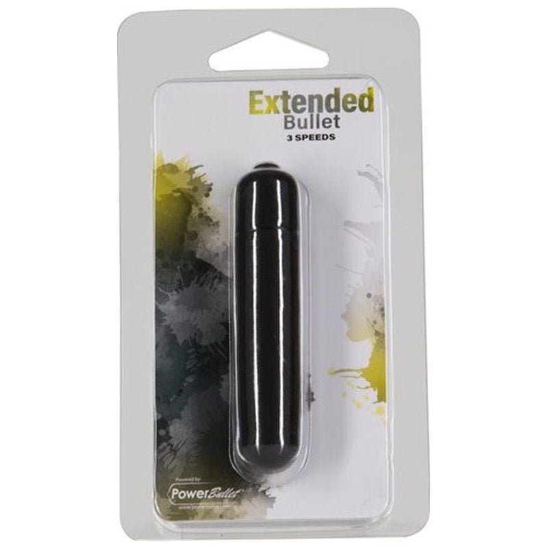 Power Bullet Extended 9cm 3 Speed Black - Adult Toys