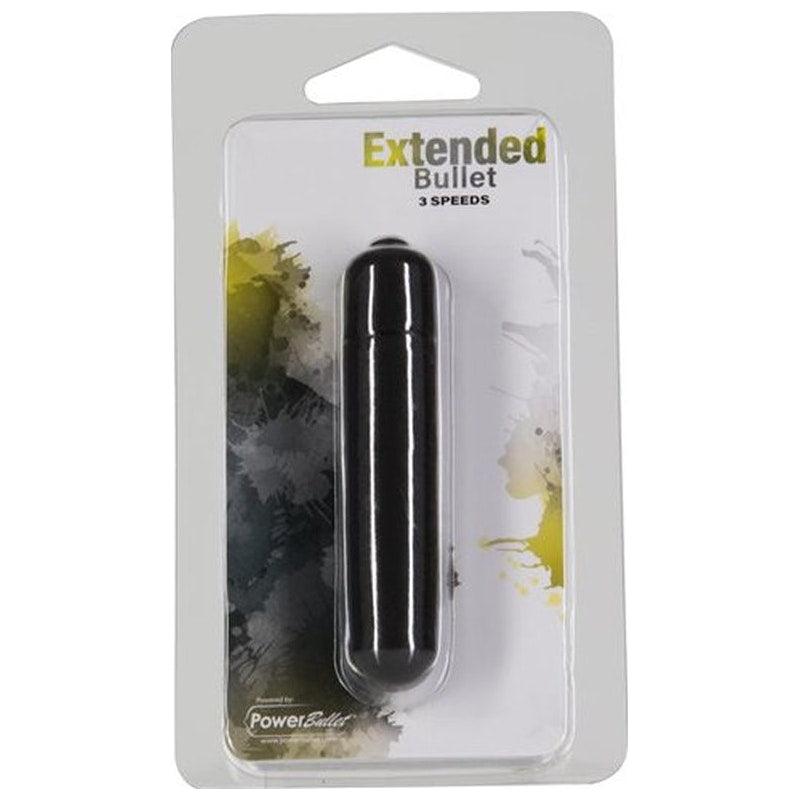 Power Bullet Extended 9cm 3 Speed Black - Adult Toys