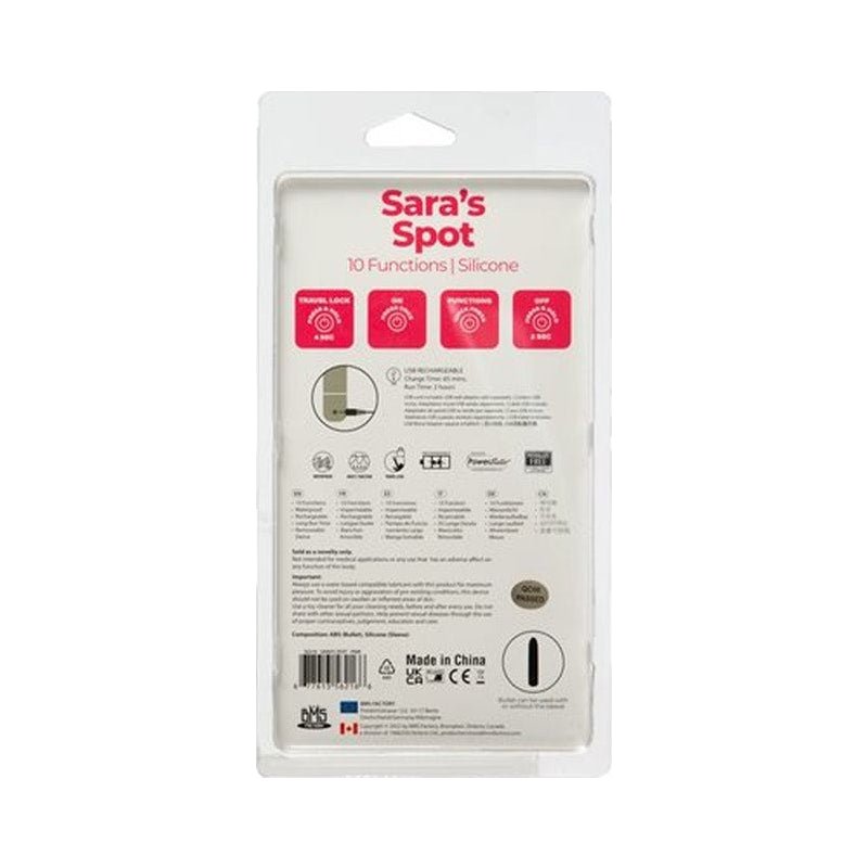 Power Bullet Sara’s Spot Vibrator Pink - Adult Toys