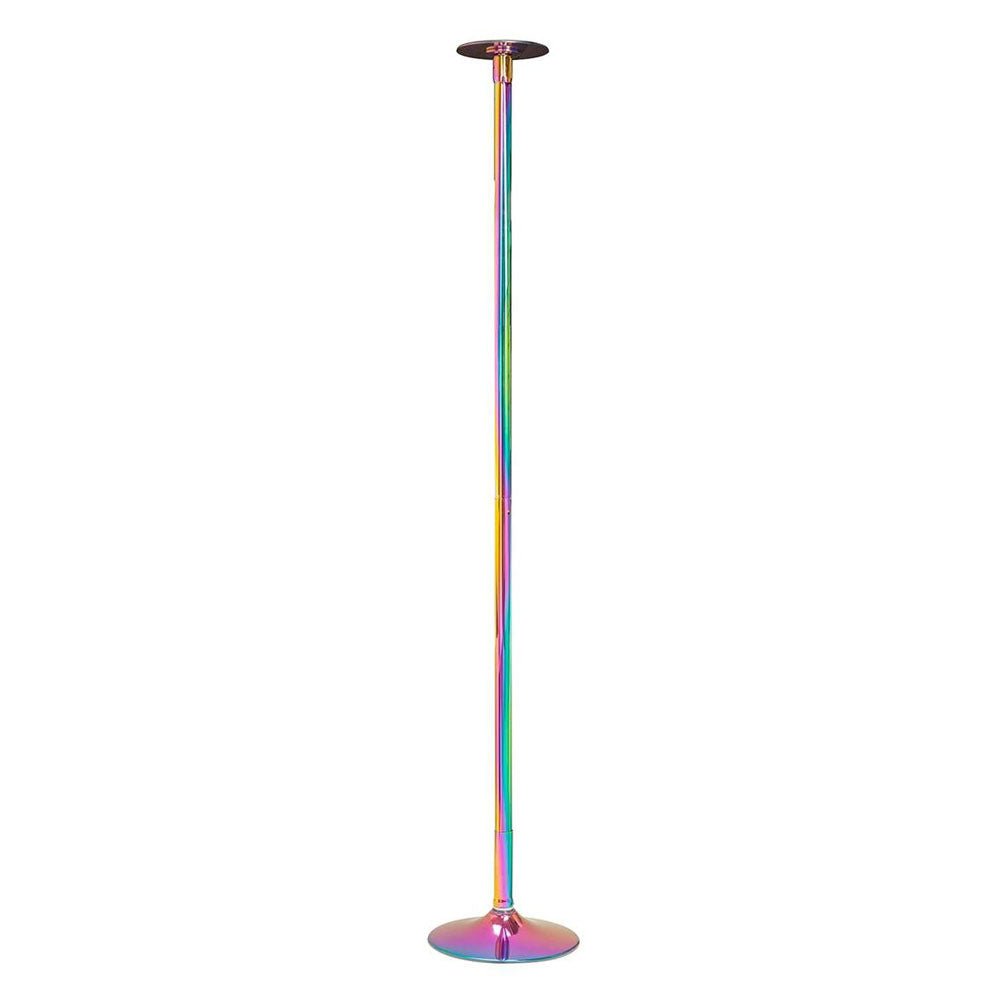 Power Pole Pro Rainbow Chrome Dance Pole Kit Portable Height Adjustable Studio Quality - SWINGS
